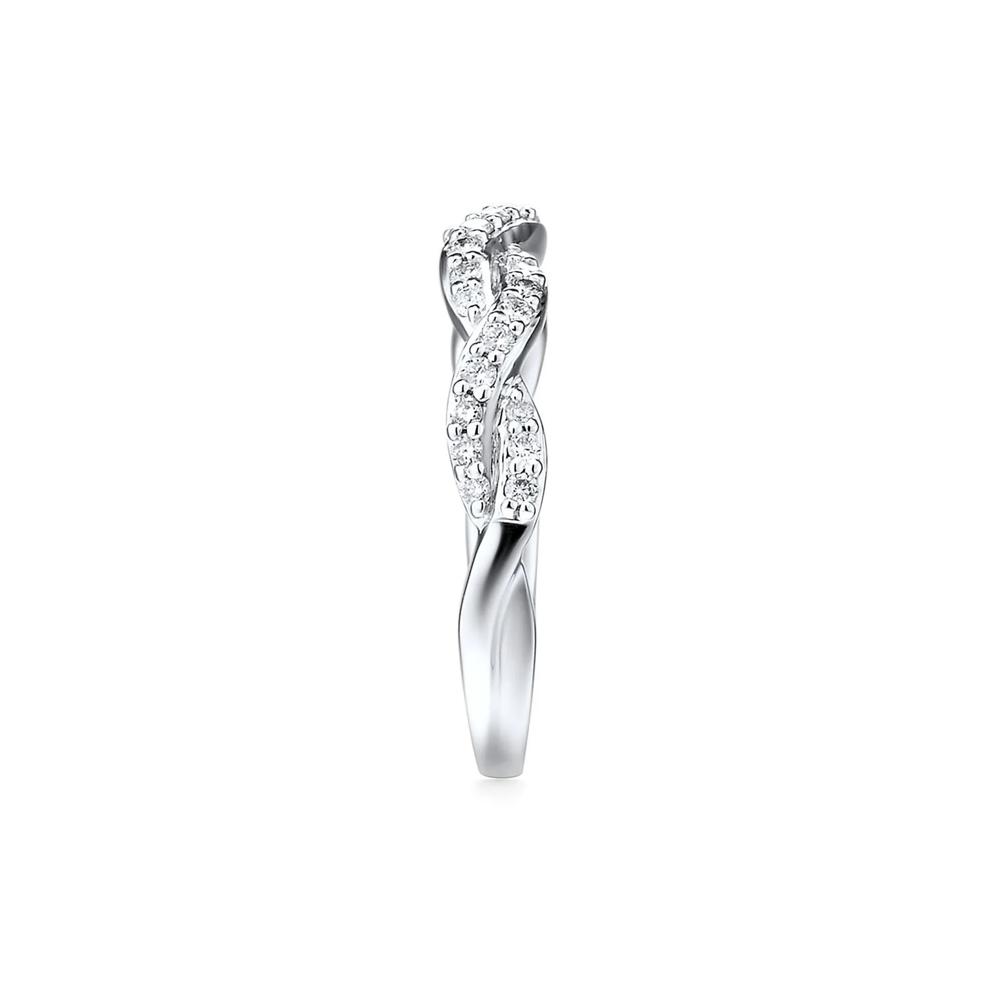 1/3 ct. tw. Diamond Twist Band in 10K White Gold – Image 3 of 3