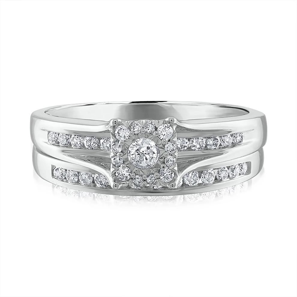 Diamond Engagement Set in 14K White Gold (1/2 ct. tw.) – Image 1 of 5