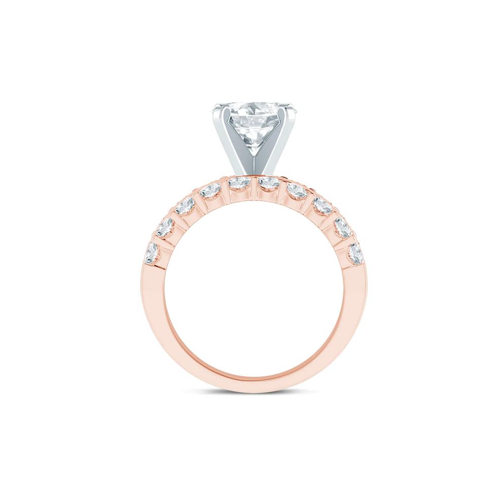 Lab Grown Diamond Semi-Mount Engagement Ring in 14K Rose Gold (1 1/2 ct. tw.) (Setting Only) – Image 3 of 6