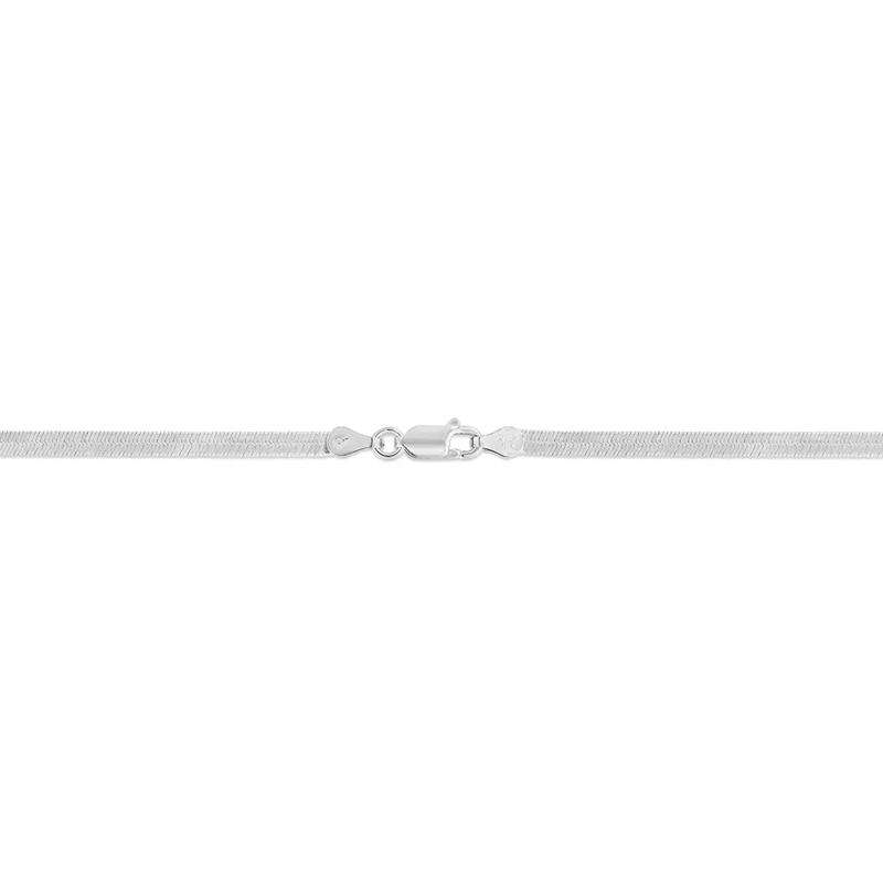 Herringbone Chain Necklace in Sterling Silver, 3mm, 18&quot; – Image 3 of 3