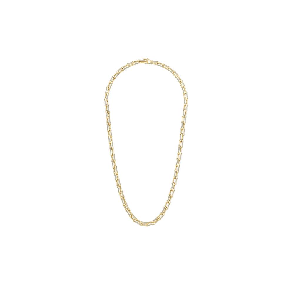 Lab Grown Diamond Bone Link Necklace in 10K Yellow Gold, 20" (6 ct. tw.) – Image 3 of 4