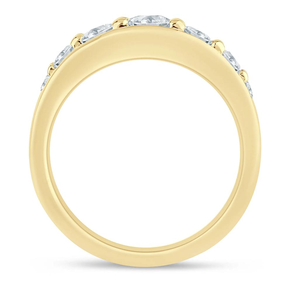 Lab Grown Diamond Graduated Channel Band in 14K Yellow Gold (1 ct. tw.) – Image 2 of 3