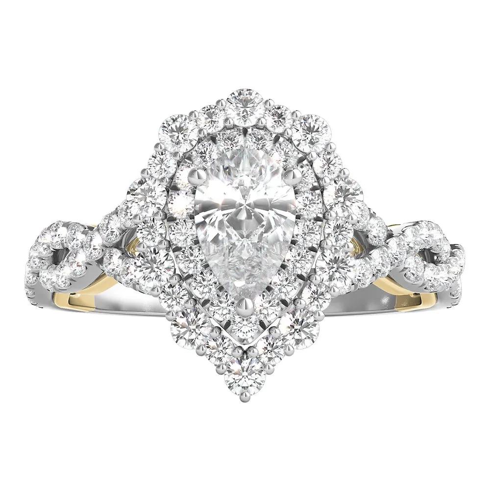 Zac Posen Doris Pear Diamond Engagement Ring