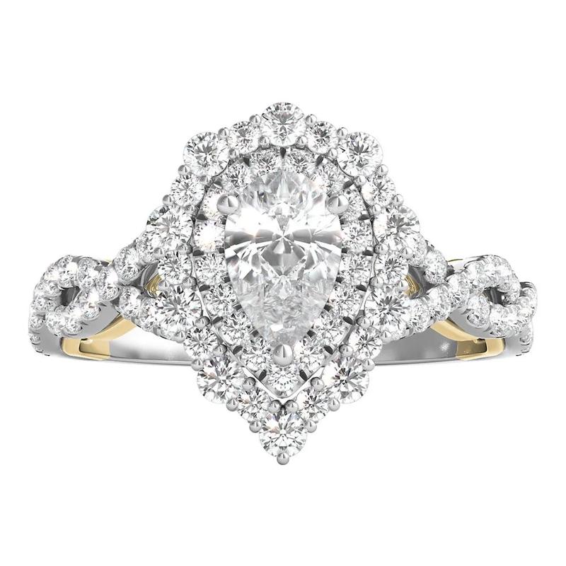 Doris Pear-Shaped Diamond Engagement Ring in 14K White Gold &#40;1 ct. tw.&#41;  – Image 1 of 3