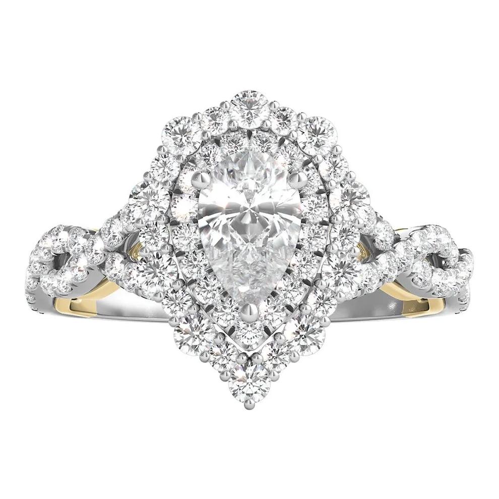 Doris Pear-Shaped Diamond Engagement Ring in 14K White Gold (1 ct. tw.)  – Image 1 of 3