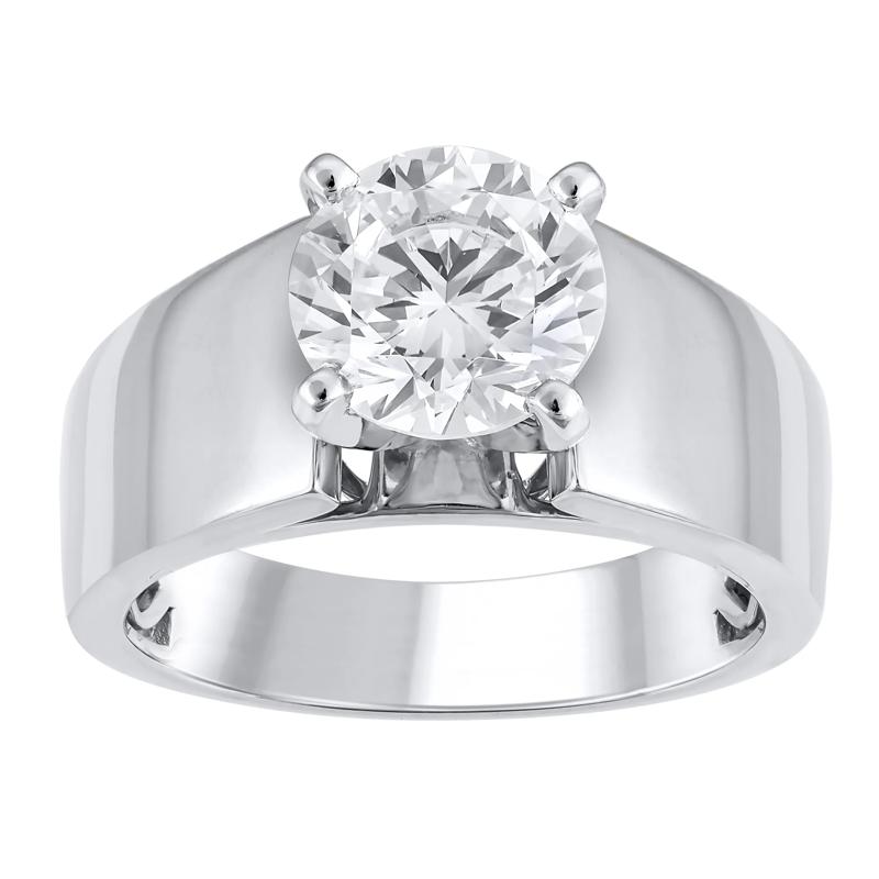 Wide Cathedral Semi-Mount Engagement Ring in 14K Gold, 7.8MM &#40;Setting Only&#41; – Image 1 of 6