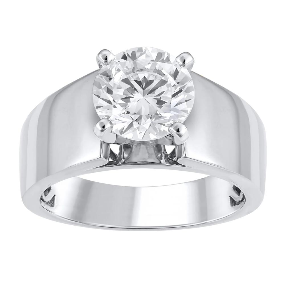 Wide Cathedral Semi-Mount Engagement Ring in 14K Gold, 7.8MM (Setting Only) – Image 1 of 6