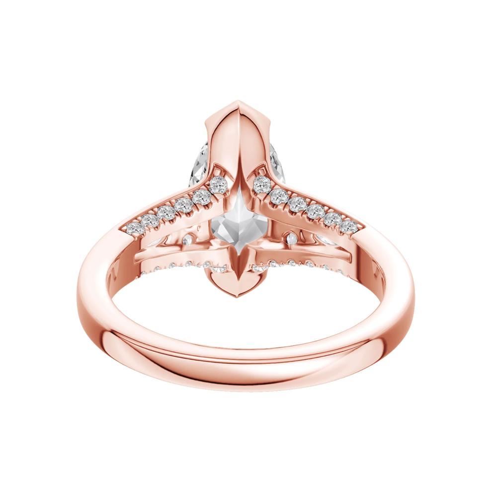 Lab Grown Diamond Marquise Center Engagement Ring in 14K Rose Gold (2 1/2 ct. tw.) – Image 4 of 5