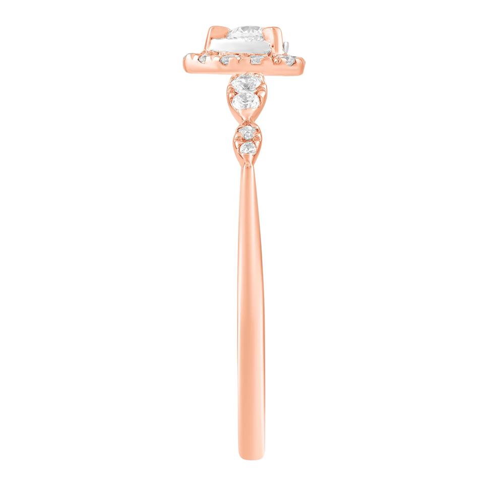 Heart Diamond Promise Ring in 10K Rose Gold (1/4 ct. tw.) – Image 3 of 3
