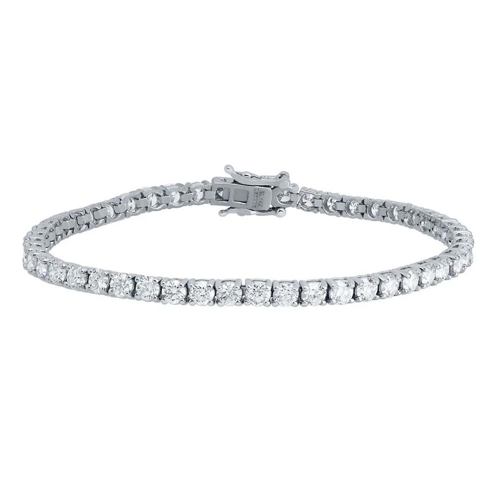 Lab Grown Diamond Tennis Bracelet in 14K White Gold (6 ct. tw.) – Image 1 of 1