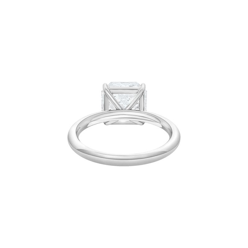 Lab Grown Diamond Square Radiant-Cut Solitaire Engagement Ring in 14K White Gold &#40;3 ct.&#41; – Image 4 of 4