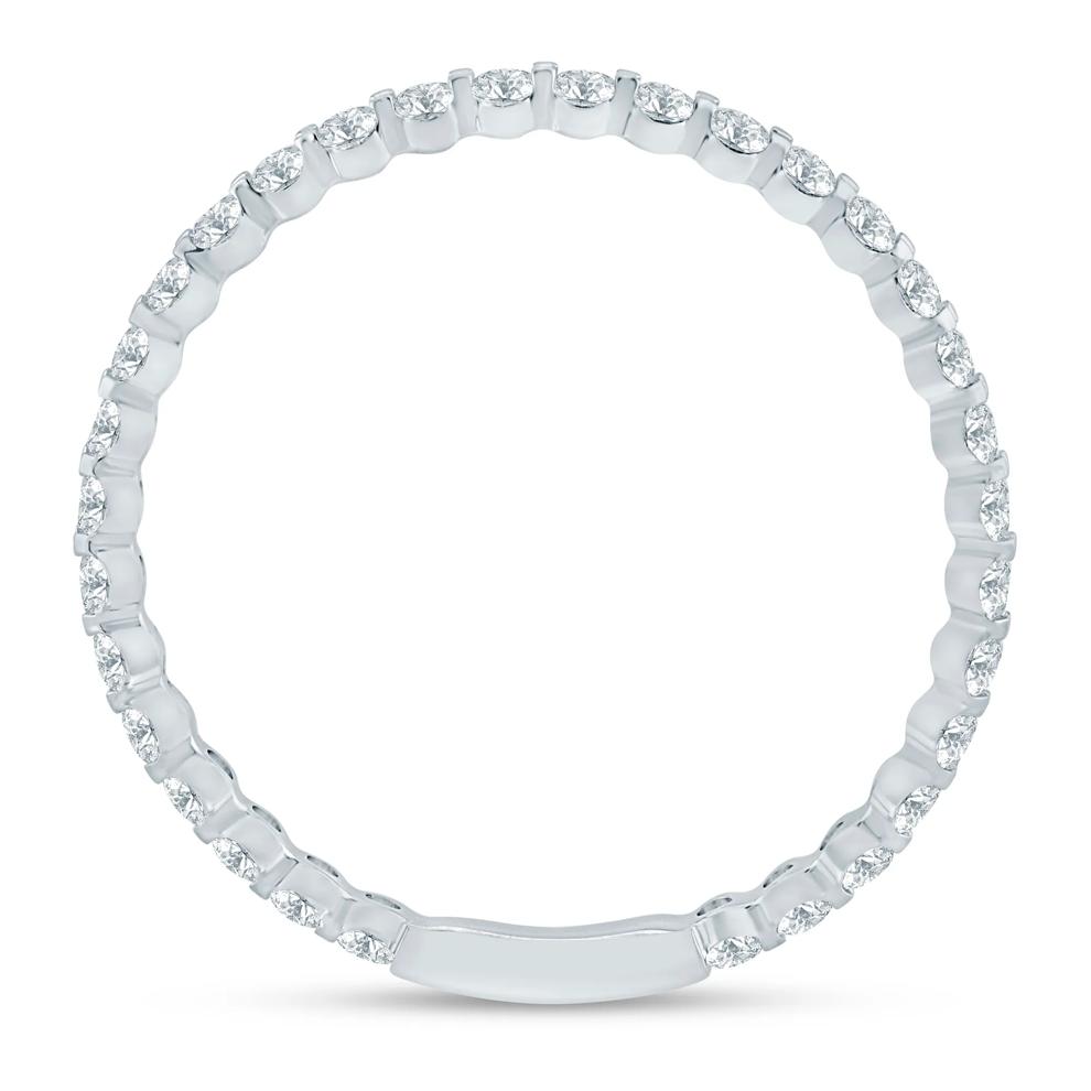 Lab Grown Diamond Round Sizeable Eternity Band in 14K White Gold (1/2 ct. tw.) – Image 2 of 3