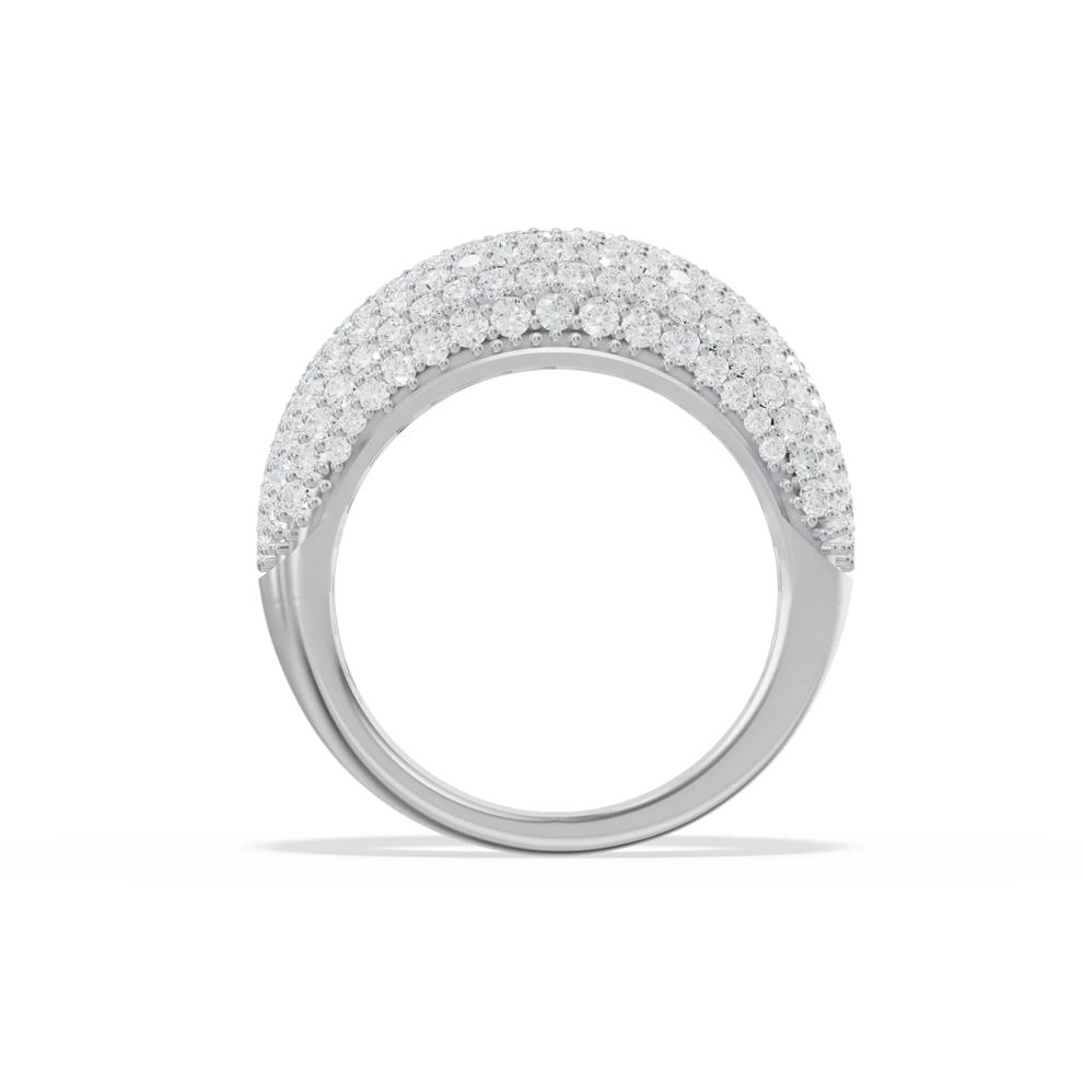 Diamond Round Pav&eacute; Dome Ring in 18K White Gold (2 1/2 ct. tw.) – Image 2 of 4
