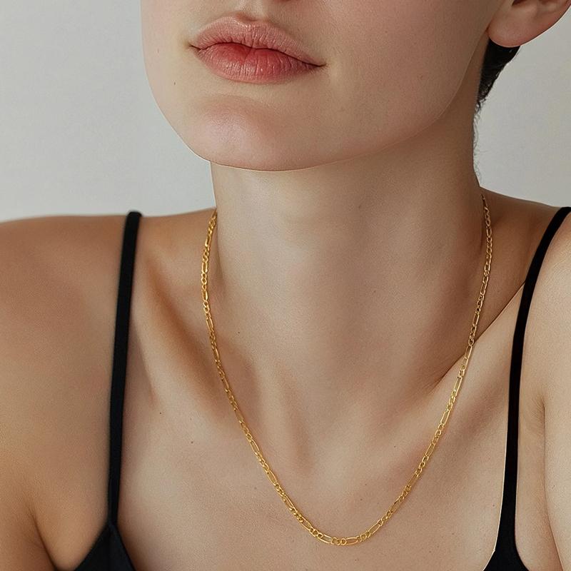 Figaro Link Chain in 14K Yellow Gold, 2.6mm, 22&rdquo; – Image 5 of 5