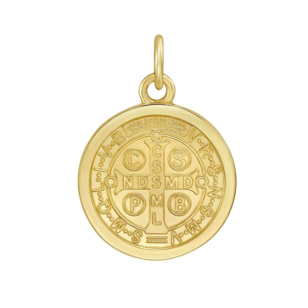 Saint Benedict Charm in 14K Yellow Gold – Image 2 of 3