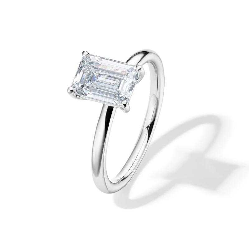 Lab Grown Diamond Emerald-Cut Solitaire 14K White Gold &#40;2 ct.&#41; – Image 4 of 4