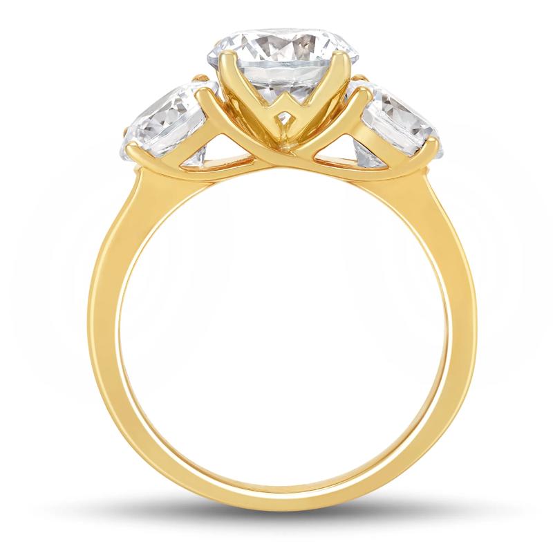 Lab Grown Diamond Engagement Ring in 14K Yellow Gold &#40;4 1/2 ct. tw.&#41; – Image 2 of 3