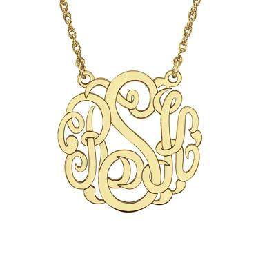 personalized script nameplate necklace