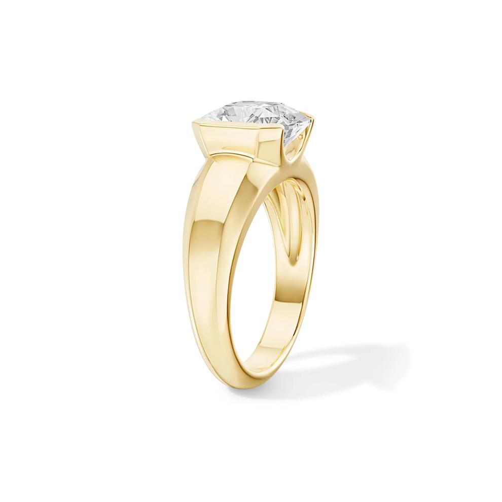 Dove Lab Grown Diamond Asscher-Cut Solitaire Engagement Ring in 14K Yellow Gold (4 ct.) – Image 4 of 4