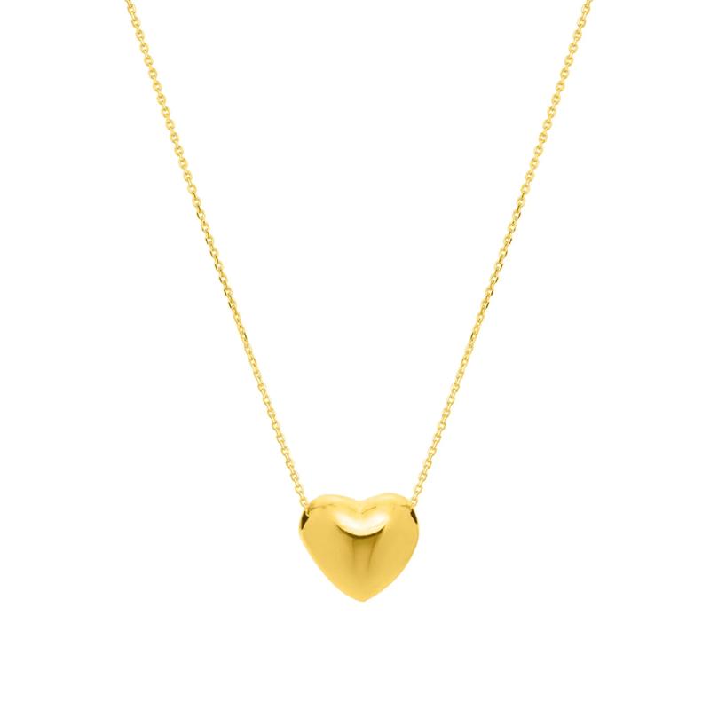 Puff Heart Pendant in 14K Yellow Gold – Image 1 of 4