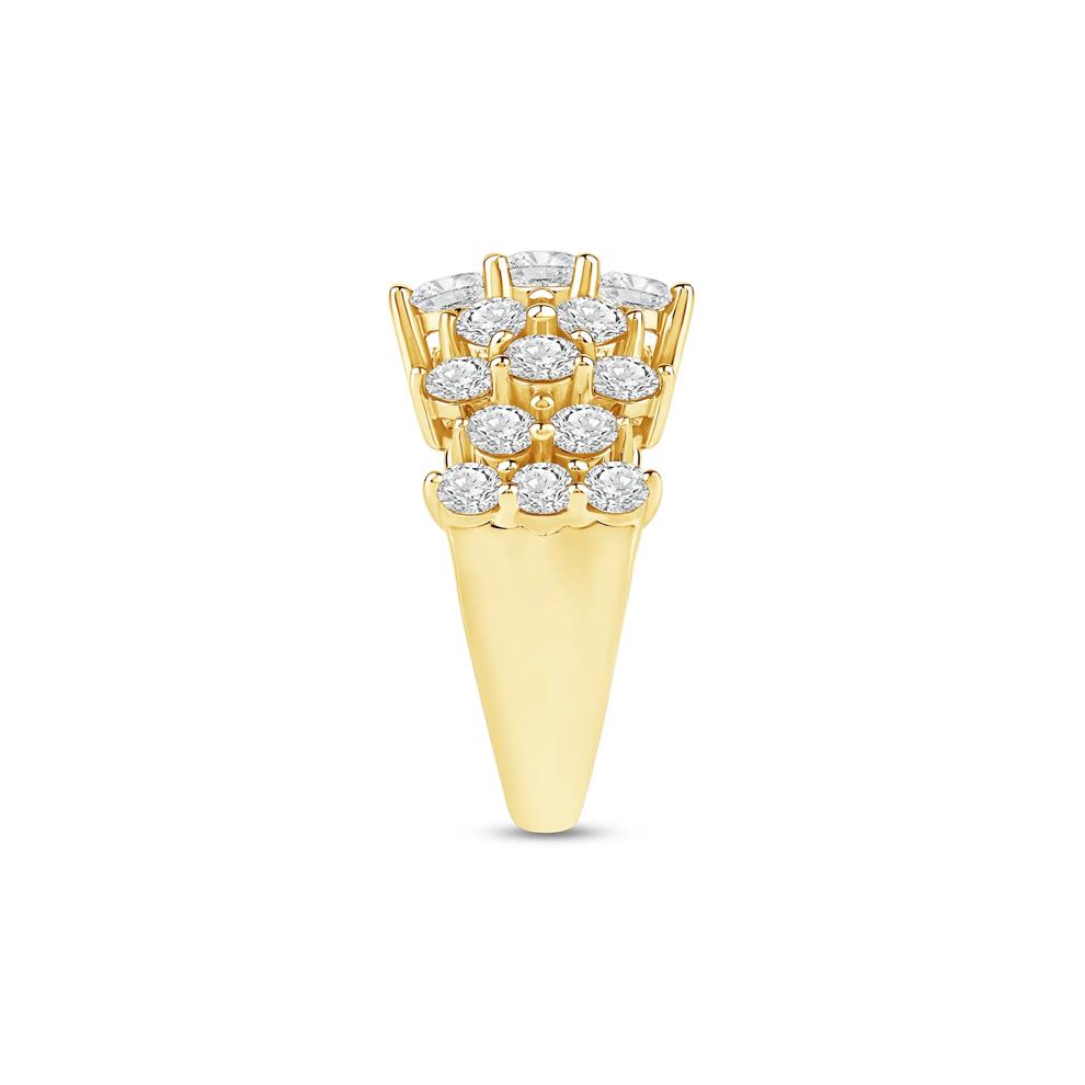 Lab Grown Diamond Multi-Row Band in 10K Yellow Gold (3 ct. tw.) – Image 3 of 4