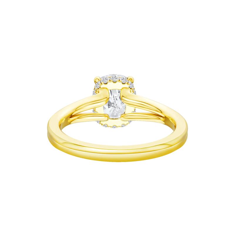 Aiden Lab Grown Diamond Elongated Cushion Engagement Ring in 14K Repurposed Yellow Gold &#40;2 1/7 ct. tw.&#41; – Image 4 of 5