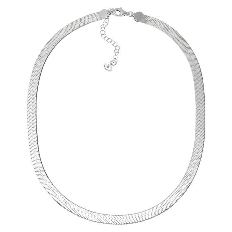 Polished Herringbone Chain in Sterling Silver – Image 3 of 4