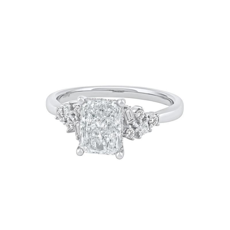 Jolie Lab Grown Diamond Radiant-Cut Engagement Ring in 14K White Gold &#40;2 3/8 ct. tw.&#41; – Image 5 of 5