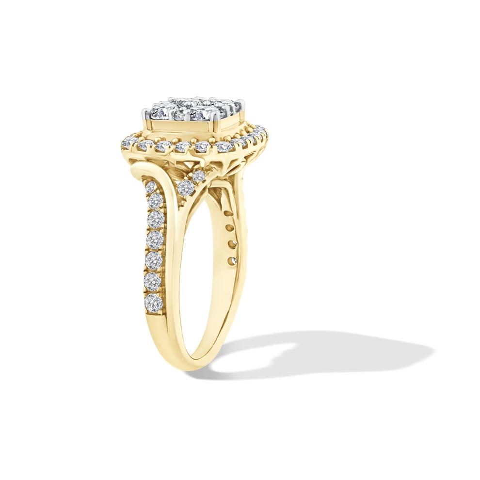 Diamond Composite Engagement Ring in 10K Yellow Gold (2 ct. tw.) – Image 3 of 4