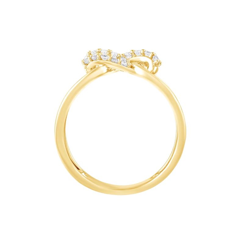 Diamond Knot Ring in 10K Yellow Gold &#40;1/4 ct. tw.&#41; – Image 2 of 3