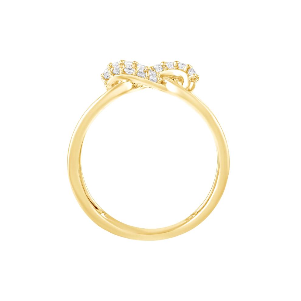 Diamond Knot Ring in 10K Yellow Gold (1/4 ct. tw.) – Image 2 of 3