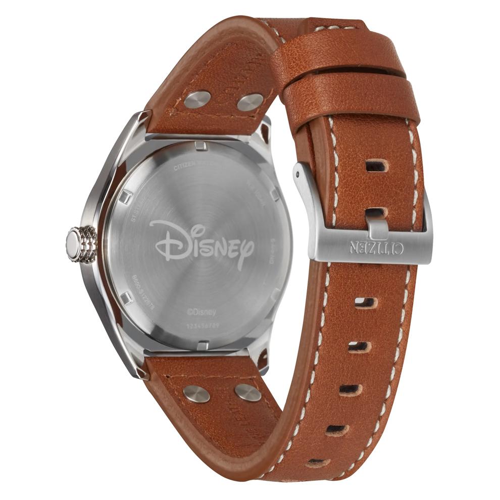 Men's Disney Mickey Aviator Watch in Brown Leather and Stainless Steel, 40MM – Image 3 of 3