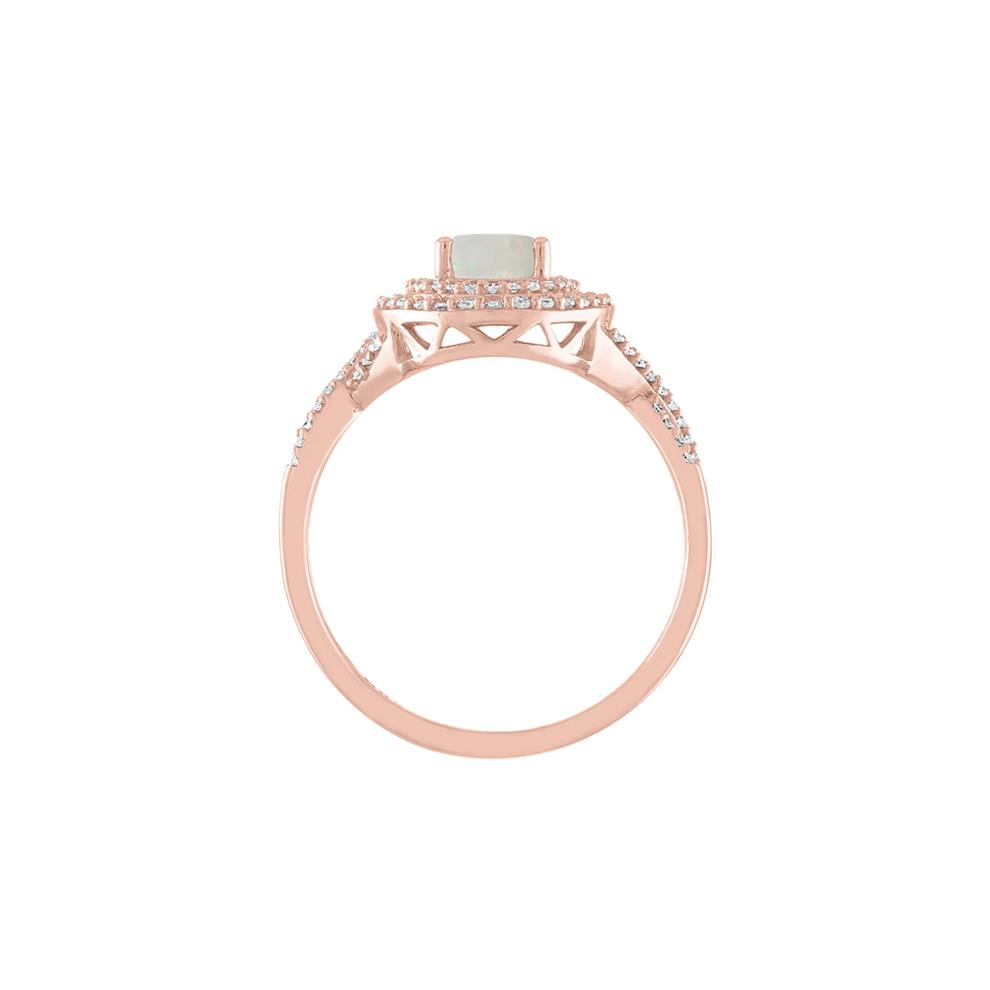 Opal &amp; 1/3 ct. tw. Diamond Ring in 10K Rose Gold – Image 2 of 3