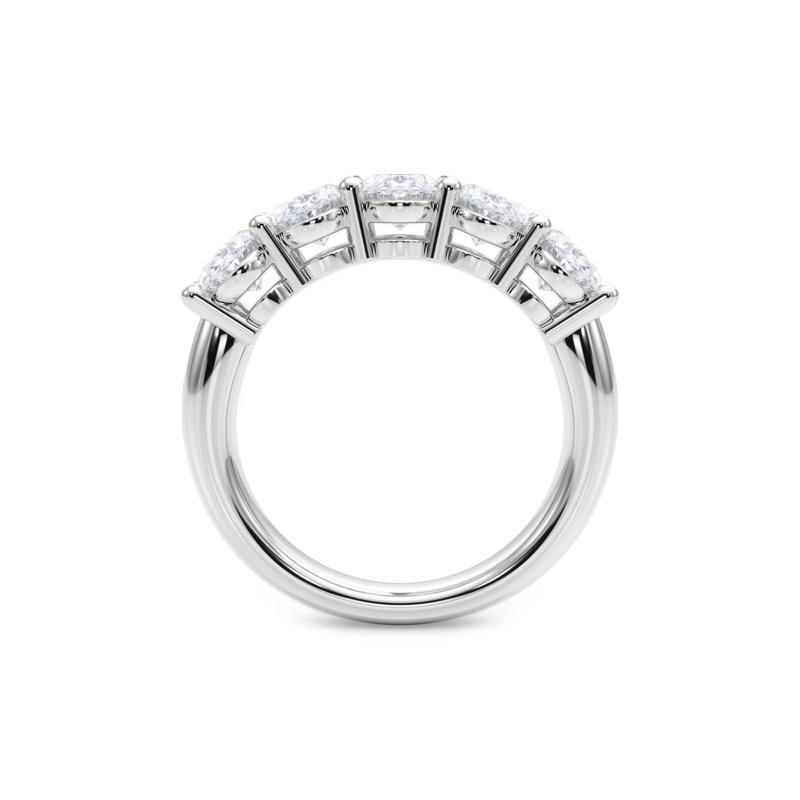 Lab Grown Diamond Five-Stone Anniversary Band in 14K White Gold &#40;3 ct. tw.&#41; – Image 2 of 5