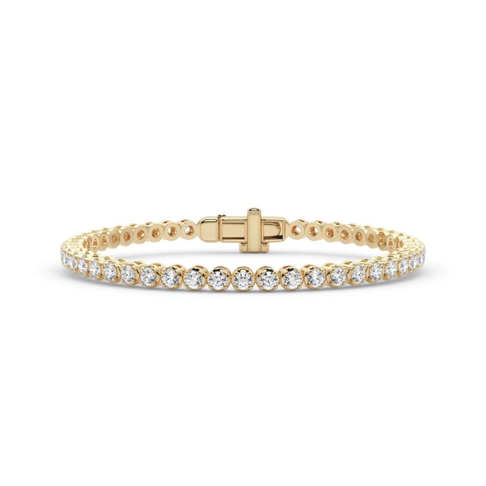 Lab Grown Diamond Tennis Bracelet in 14K Yellow Gold (4 3/4 ct. tw.) – Image 1 of 4