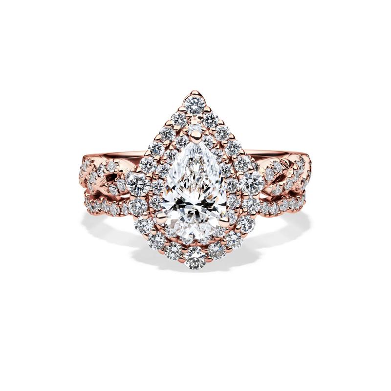 Florence Lab Grown Diamond Bridal Set in 14K Rose Gold &#40;2 ct. tw.&#41; – Image 1 of 4
