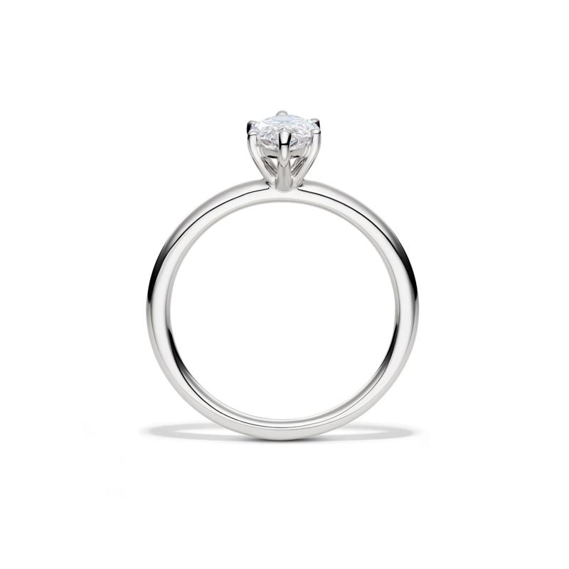 Lab Grown Diamond Marquise Engagement Ring Solitaire in 14K White Gold &#40;1 ct.&#41; – Image 2 of 4