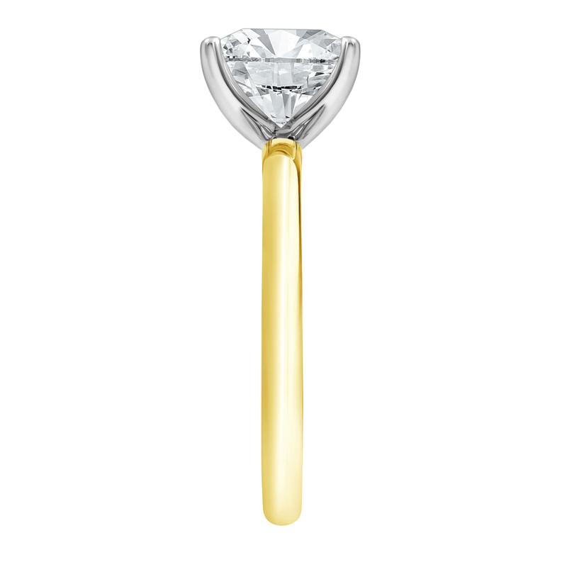 Diamond Princess Cut Solitaire Engagement Ring in 14K Yellow Gold (2 ct.) – Image 3 of 5