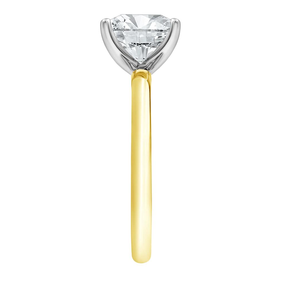 Diamond Princess Cut Solitaire Engagement Ring in 14K Yellow Gold (2 ct.) – Image 3 of 5