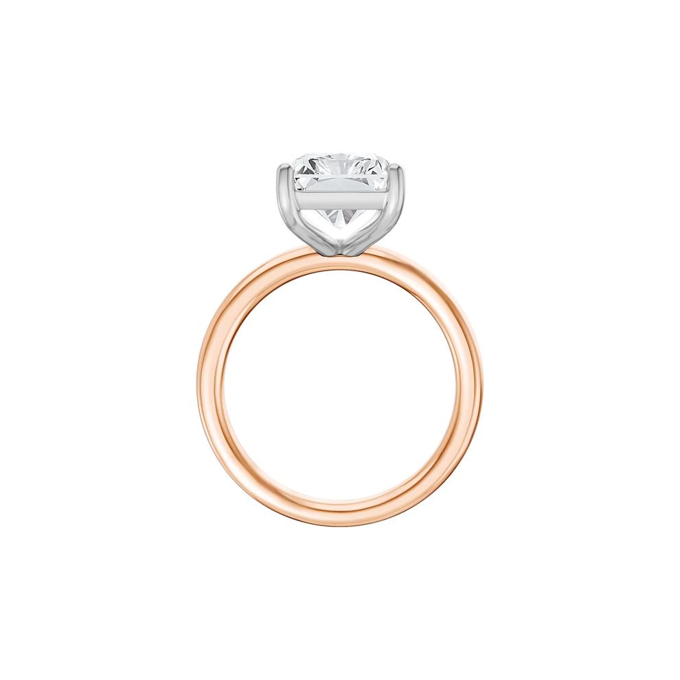 Lab Grown Diamond Radiant-Cut Solitaire Ring in 14K Rose &amp; White Gold (5 ct.) – Image 2 of 4