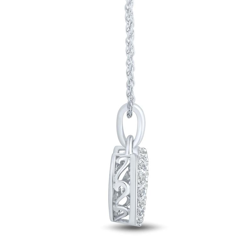 Lab Grown Diamond Heart-Shaped Pendant in 10K White Gold &#40;1/2 ct. tw.&#41; – Image 2 of 3