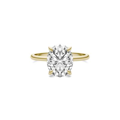 Lab-Created Moissanite Solitaire Engagement Ring in 14K Yellow Gold (3 ct. dew)