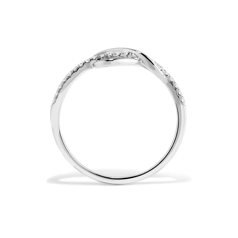Diamond Sideways Heart Ring in 10K White Gold (1/8 ct. tw.) – Image 2 of 4