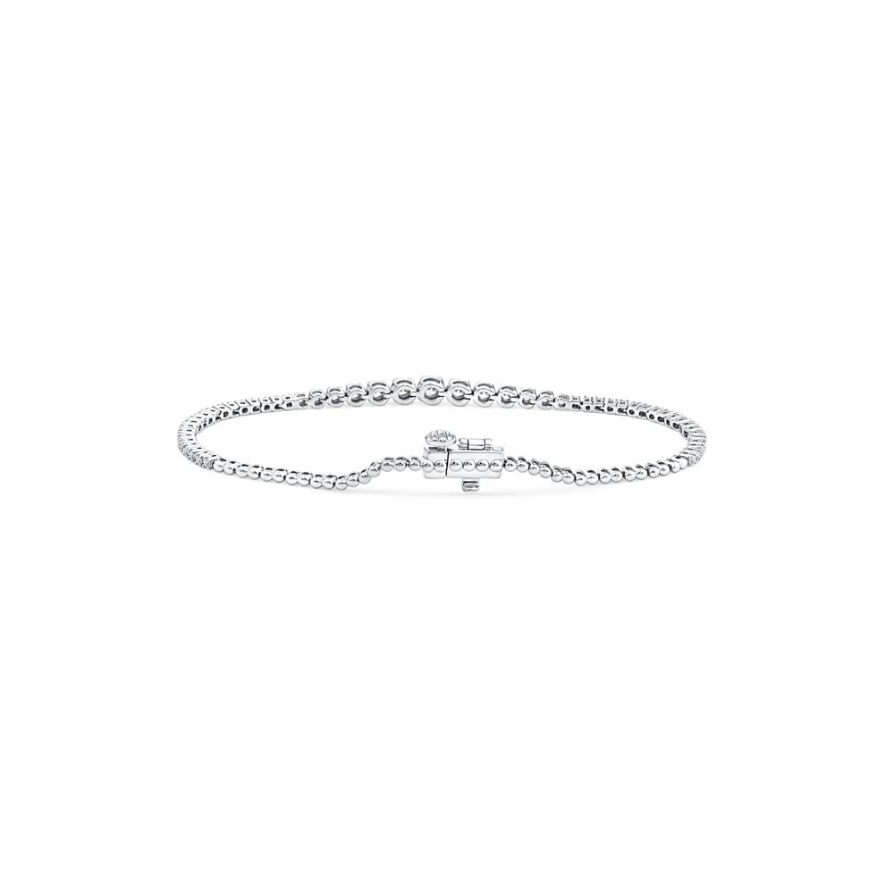 Round Diamond Line Bracelet in 10K White Gold (1 ct. tw.) – Image 2 of 2