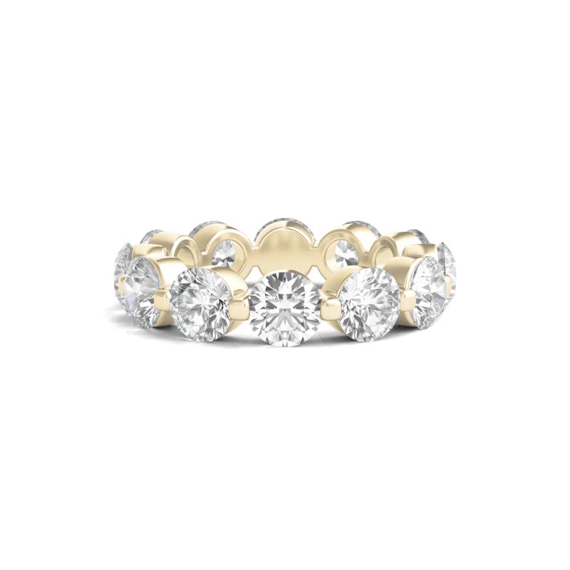 Round Brilliant-Cut Lab Grown Diamond Eternity Band in 14k Yellow Gold &#40;6 ct. tw.&#41; – Image 1 of 3