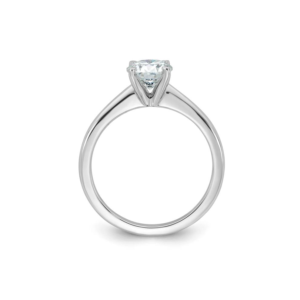 Lab-Created Moissanite Round Solitaire Ring in 10K White Gold (1 ct. dew) – Image 2 of 3