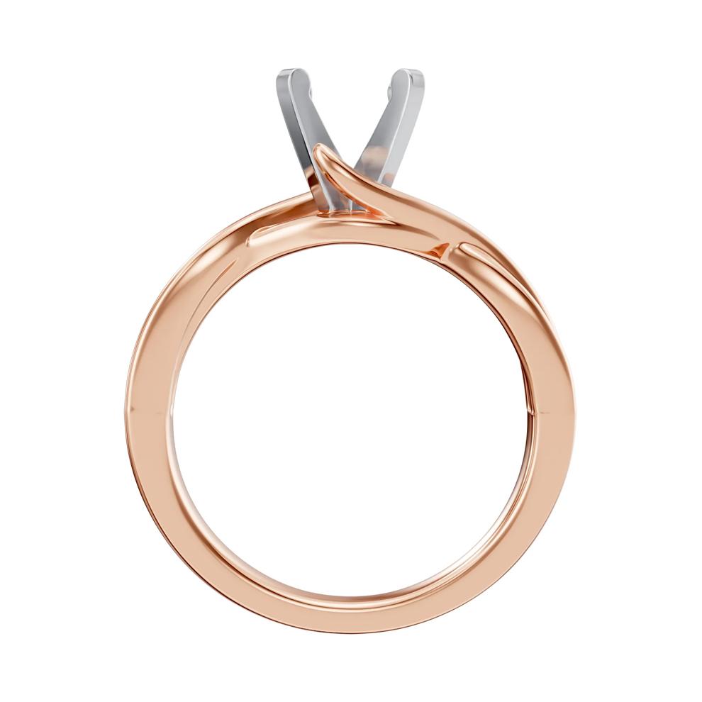 Bypass Twist Shank Semi-Mount Engagement Ring in 14K Gold (Setting Only) – Image 4 of 6