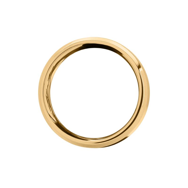 Men&#39;s High Bevel Fly Fishing Band in 14K Yellow Gold, 7MM – Image 2 of 3