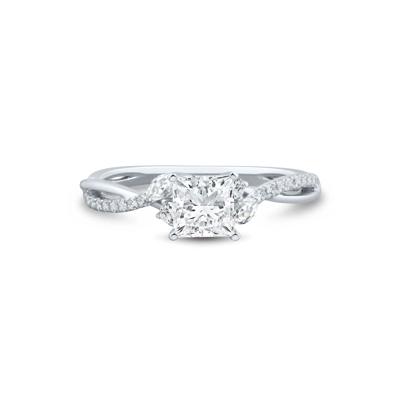 Princess-Cut Diamond Engagement Ring in 14K White Gold (3/4 ct. tw.)