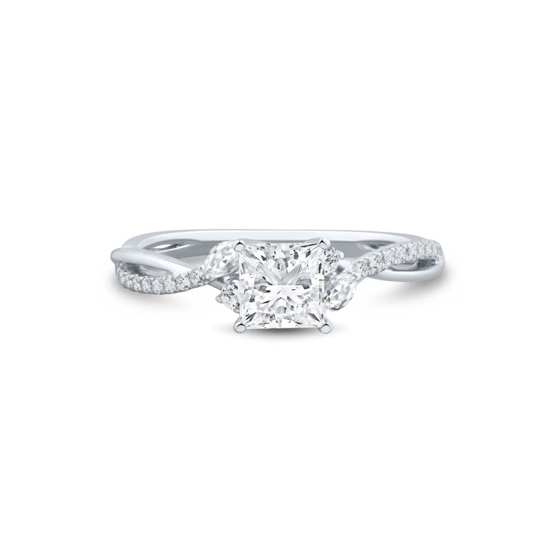 Princess-Cut Diamond Engagement Ring in 14K White Gold (3/4 ct. tw.) – Image 1 of 3